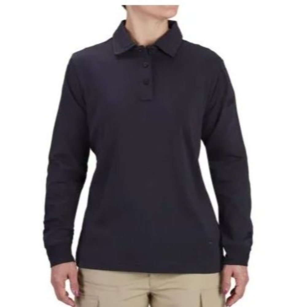 Propper Women's Navy Uniform Polo Long Sleeve Shirt Size XL LAPD Navy